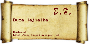 Duca Hajnalka névjegykártya
